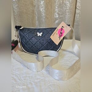 Crossbody Bag Blue White Betsey Johnson